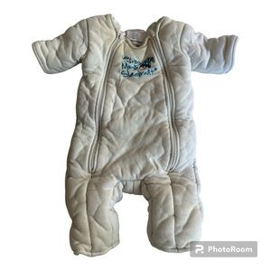 Faded yellow Baby Merlin Sleepsuit Large (6-9 months)